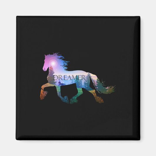 乗馬馬好き マグネット (正面)