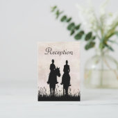 乗馬馬馬馬乗馬ウェディングレセプションカード エンクロージャーカード (スタンド正面)