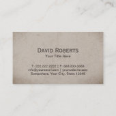 乗馬馬馬馬馬馬術ヴィンテージ 名刺 (裏面)