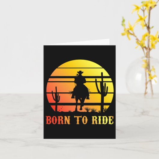 乗馬1 カード (黄色い花)