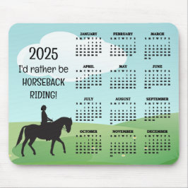 乗馬2025カレンダー マウスパッド