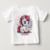 乗馬 はポニーの女の子に尋ねるには時期尚早ですか ベビーTシャツ (正面)