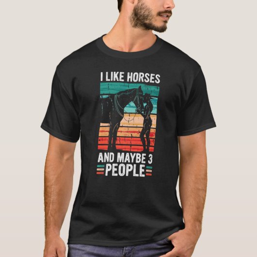 乗馬 ウマ 馬術 Tシャツ (正面)