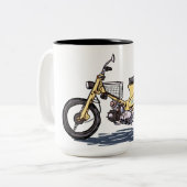 乗馬，オートバイ，車両写真 ツートーンマグカップ (正面左)