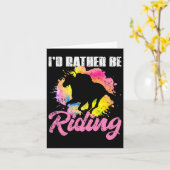 乗馬 カード (黄色い花)