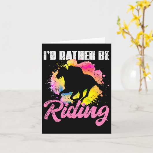 乗馬 カード (黄色い花)