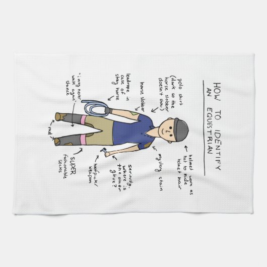 乗馬 キッチンタオル (横)