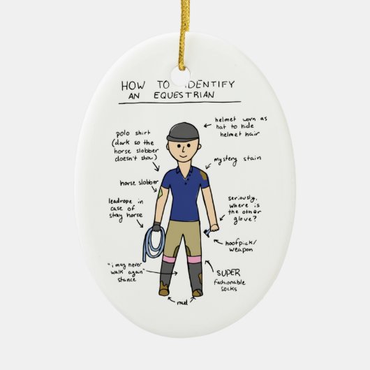 乗馬 セラミックオーナメント (正面)
