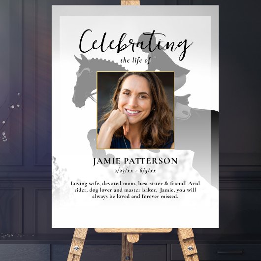 乗馬 ライダー 生命のお祝い 写真 葬儀 ポスター