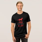 乗馬 – 乗馬ギフト トライブレンドTシャツ (正面全面)