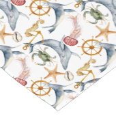 乗馬、船車、クジラ、カニ、ヒトデ ショートテーブルランナー (コーナー)