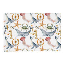 乗馬、船車、クジラ、カニ、ヒトデ