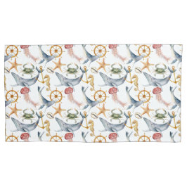 乗馬、船車、クジラ、カニ、ヒトデ 枕カバー