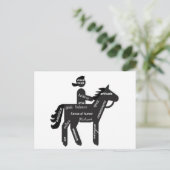 乗馬、言葉やる気を起こさせる、スポーツ ポストカード (スタンド正面)