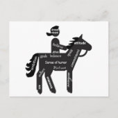 乗馬、言葉やる気を起こさせる、スポーツ ポストカード (正面)