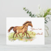 乗馬 馬と子馬の招待状 招待状 (スタンド正面)