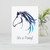 乗馬 馬の誕生日パーティー カスタム招待状 招待状 (スタンド正面)