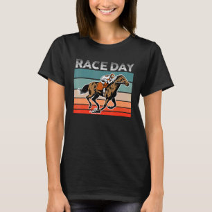 乗馬 馬 競馬 騎手 レトロ R Tシャツ
