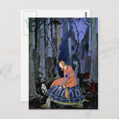 乙女とカメ ~ フランスの童話を綴る絵画 ポストカード (正面/裏面)