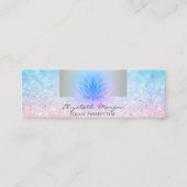 乙女のモダンなプロフェッショナル、ボケロータスヨガ スキニー名刺 (正面)