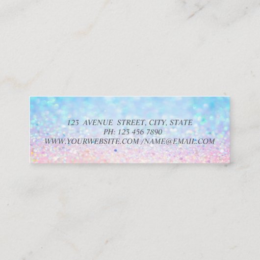 乙女のモダンなプロフェッショナル、ボケロータスヨガ スキニー名刺 (裏面)