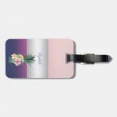 乙女ストライプ、ピーチトロピカルフラワーズ ラゲッジタグ (裏面横)