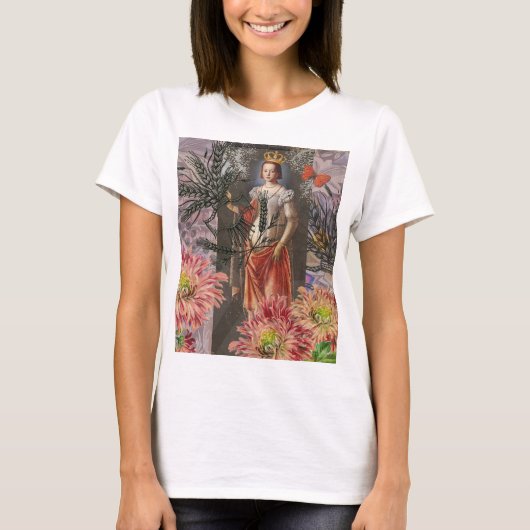 乙女座の天体コラージュ: ビンテージな天体 Tシャツ (正面)