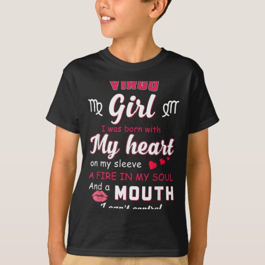 乙女座の女の子 おとめ座の日 お誕生日おめでとう Tシャツ (正面)