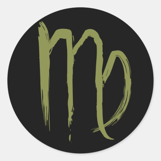 乙女座の星座情報 8月 9月 誕生日 占星術 ラウンドシール (正面)