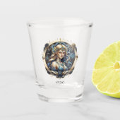 乙女座の現代的な天文学的シンボル・ファンタジー ショットグラス (正面)