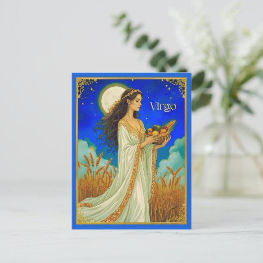 乙女座の美しさ 夜空の下 ポストカード (スタンド正面)