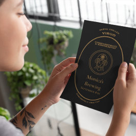 乙女座 ゴールド アポテカリー ラベル オーダーメイド ポストカード