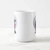 乙女座 紫とゴールドのフェミニンな星座デザイン コーヒーマグカップ (中央)