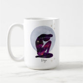 乙女座 紫とゴールドのフェミニンな星座デザイン コーヒーマグカップ (左)