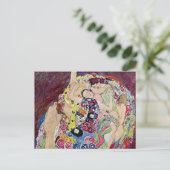 乙女(ヴァージン)、グスタフクリムト、ヴィンテージアールヌーボー ポストカード (スタンド正面)