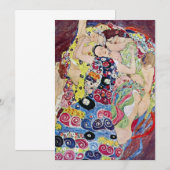 乙女(処女)、グスタフ・クリムト、ヴィンテージ・アール・ヌーヴォー (正面/裏面)