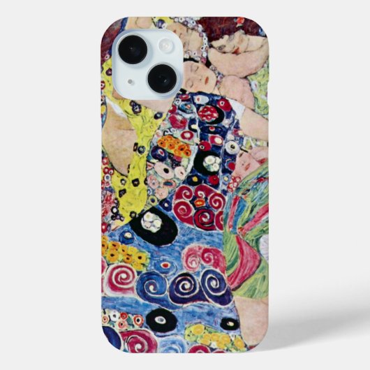 乙女（処女）, グスタフ・クリムト, ヴィンテージ アール・ヌーヴォー Case-Mate iPhoneケース (裏面)