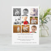 九パーソナライズされた写真テンプレート 招待状 (スタンド正面)