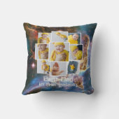 九パーソナライズされた銀河系内の写最高の真と文字 クッション (裏面)