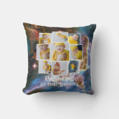 九パーソナライズされた銀河系内の写最高の真と文字 クッション (正面)