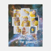 九パーソナライズされた銀河系内の写最高の真と文字 フリースブランケット (正面)