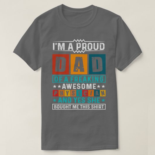 九二七誇りを持ったメートル外科医の素晴らしパパ Tシャツ (デザイン正面)