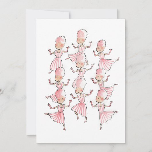 九人の乙女のダンス 招待状 (正面)