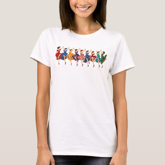 九人の踊り手、祭りの合唱ライン Tシャツ (正面)