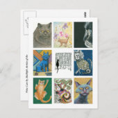 九匹の猫　マルチアーティストイラストレーションブック ポストカード (正面/裏面)
