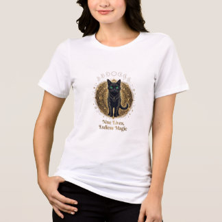 九命無限の魔法 天上の黒猫魔女 トライブレンドTシャツ