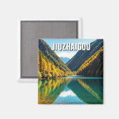 九寨溝バレーナショナルパーク中国 マグネット (正面/裏面)