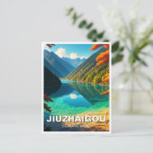 九寨溝バレー国立公園四川中国 ポストカード (スタンド正面)