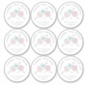 九小感謝してい名花結婚 シール (正面)