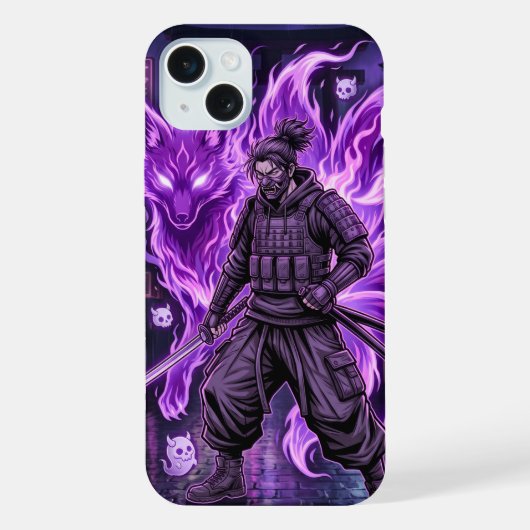 九尾のサイバーサムライ iPhoneケース (裏面)
